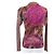 Issey Miyake Camisa de algodón rara Peony con estampado de flor botánica PLEATS PLEASE Castaño - vista 3