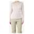 Allude Neutrales geripptes Kaschmir-Pullover - Größe L  - Ansicht 3