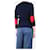 Autre Marque Navyblauer Kaschmir-Pullover mit Ellbogenpatches - Größe S Marineblau  - Ansicht 2