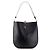 Borsa a spalla in pelle nera con logo TB di Burberry Nero