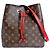 Borsa a Spalla Coquelicot Louis Vuitton Marrone Rosso Monogramma