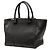 Sac à main Prada en cuir de veau noir, petit modèle, avec poches jumelles cousues. - vue 2