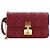 Clutch da polso DiorAddict in agnello rosso Cannage