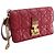 Clutch da polso DiorAddict in agnello rosso Cannage - vista 2