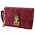 Clutch da polso DiorAddict in agnello rosso Cannage - vista 3