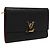 Billetera compacta Capucines de cuero Louis Vuitton Negro