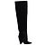 Saint Laurent Schwarze Samtstiefel