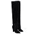 Saint Laurent Schwarze Samtstiefel - Ansicht 3