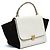 Trapèze Borsa Céline Phoebe Philo Trapeze Media in Pelle Bianco Latte e Nero con Tracolla Crudo - vista 2