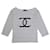 Chanel Top Nero Bianco Cotone