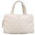 Borsa Chanel in agnello bianco con cucitura selvaggia CC
