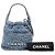 Borsa Chanel Blue Mini in denim con borchie 22 - vista 8