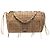 Chanel Borsa a Flap in Suede Perforato Marrone con Frange Beige