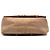 Chanel Borsa a Flap in Suede Perforato Marrone con Frange Beige - vista 3