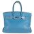 Borsa Tote Hermès Birkin 35 in Blue Jean