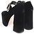 Sandali Miu Miu in velluto nero con plateau - vista 5