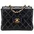 Borsa a Spalla Chanel Mini Matelassé Coco Mark con Catena Nero