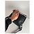 Céline Vintage Celine Triomphe Monogramm Leder Schultertasche navy grau Marineblau - Ansicht 10