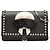 Borsa a spalla Fendi Carlito con borchie Nero