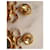 Orecchini a specchio con logo Chanel D'oro  - vista 5