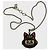Collana Robot Gatto Choupette Chanel nero rosa giallo - vista 2