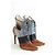 Dior Stivali in pelle marrone con lacci - vista 3
