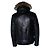 Philipp Plein, bomber in pelle con cappuccio e pelliccia Nero - vista 3