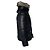 Philipp Plein, bomber in pelle con cappuccio e pelliccia Nero - vista 4
