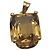 Autre Marque Pendente in Oro Giallo con Topazio Marrone