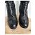 Prada Glitzer Lederstiefel Schwarz mit Metall-Logo - Ansicht 8