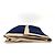 Hermès HERMES Tapidsel Gran Bolsa Clutch Oversized con Solapa Azul marino - vista 4