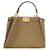 Fendi Peekaboo Mini Handbag Sand Leather  ref.2564326