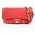 Borsa a spalla a doppia catena trapuntata con gioielli Chanel Rosa Rosso