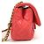 Borsa a spalla a doppia catena trapuntata con gioielli Chanel Rosa Rosso - vista 3