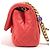 Borsa a spalla a doppia catena trapuntata con gioielli Chanel Rosa Rosso - vista 4