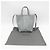 Balenciaga BARBES 672983 Lederhandtasche in Hellgrau - Ansicht 2