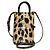 Borsa a Spalla con Stampa Leopardo Balenciaga Nero Beige