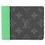 Portafoglio Slender Bill Monogram Eclipse di Louis Vuitton Nero Verde
