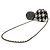 Pochette a spalla con catena rotonda Chanel Nero Crudo - vista 3