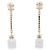 Chanel Perfume Bottle Swing Rhinestone Earrings - view 3