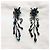 Orecchini a clip Philippe Ferrandis Metallo Nero Swarovski Perle Metallico - vista 2