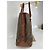 Grande borsa shopper in pelle marrone Louis Vuitton - vista 5