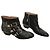Chloé Susanna Botas de Tobillo Negro Plata Cuero Metálico