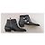Chloé Susanna Botas de Tobillo Negro Plata Cuero Metálico - vista 4