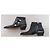Chloé Susanna Botas de Tobillo Negro Plata Cuero Metálico - vista 5