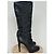 Dior Hermitage black leather tall boots - view 3