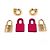 Orecchini O Kelly PM Hermès Oro Rosa D'oro Metallico - vista 8