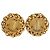 Orecchini rotondi con motivo di grano Coco Mark di Chanel D'oro Metallico - vista 2