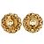 Orecchini rotondi con motivo di grano Coco Mark di Chanel D'oro Metallico - vista 3