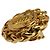 Orecchini rotondi con motivo di grano Coco Mark di Chanel D'oro Metallico - vista 5